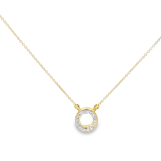 O Initial Diamond Pendant Necklace