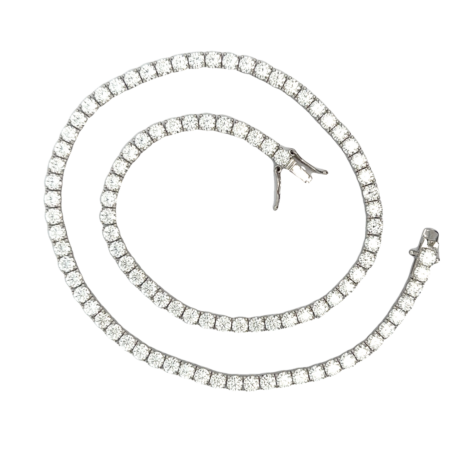 Moissanite Tennis Silver Necklace 2