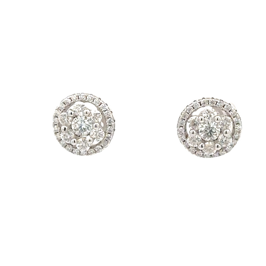 Moissanite Earrings Front studs