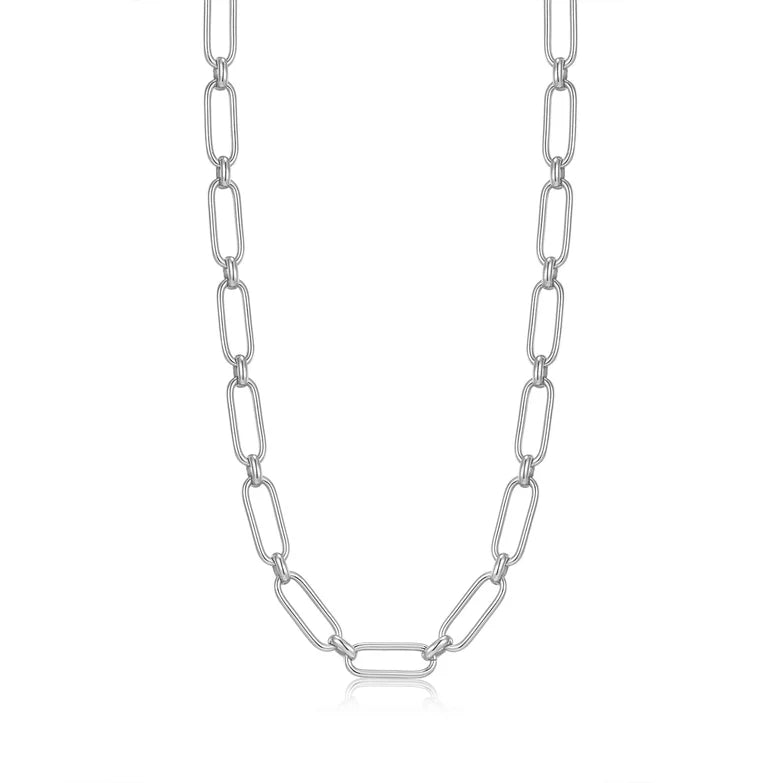 Silver Cable Connect Chunky Chain Necklace by Ania Haie