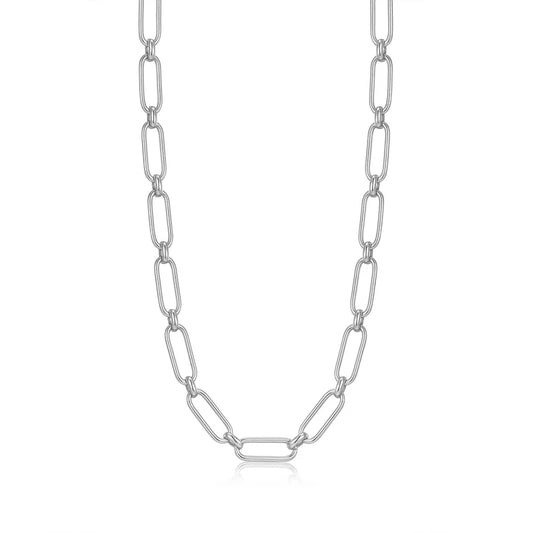 Silver Cable Connect Chunky Chain Necklace by Ania Haie