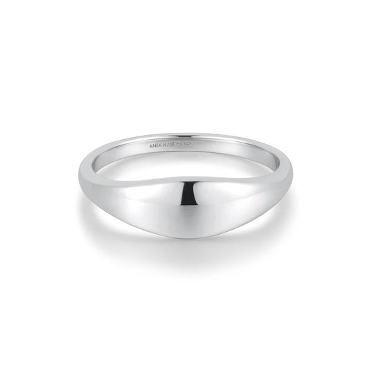 Silver Dome Plain Ring by Ania Haie