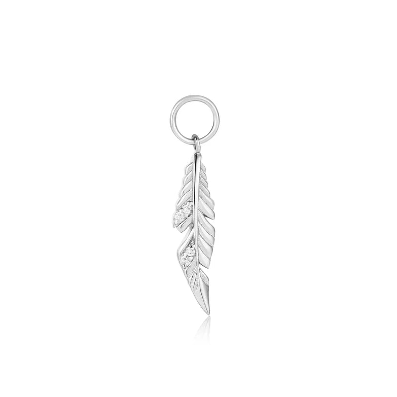 Silver Feather Earring Charm by Ania Haie