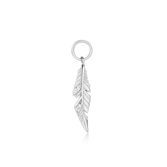 Silver Feather Earring Charm by Ania Haie