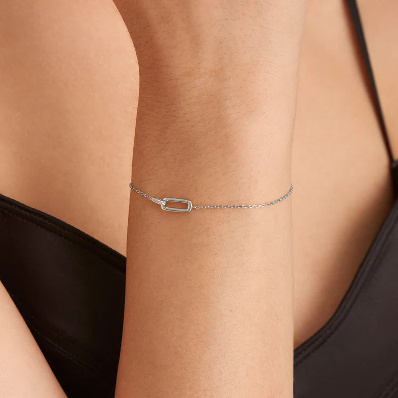 Silver Glam Interlock Bracelet by Ania Haie