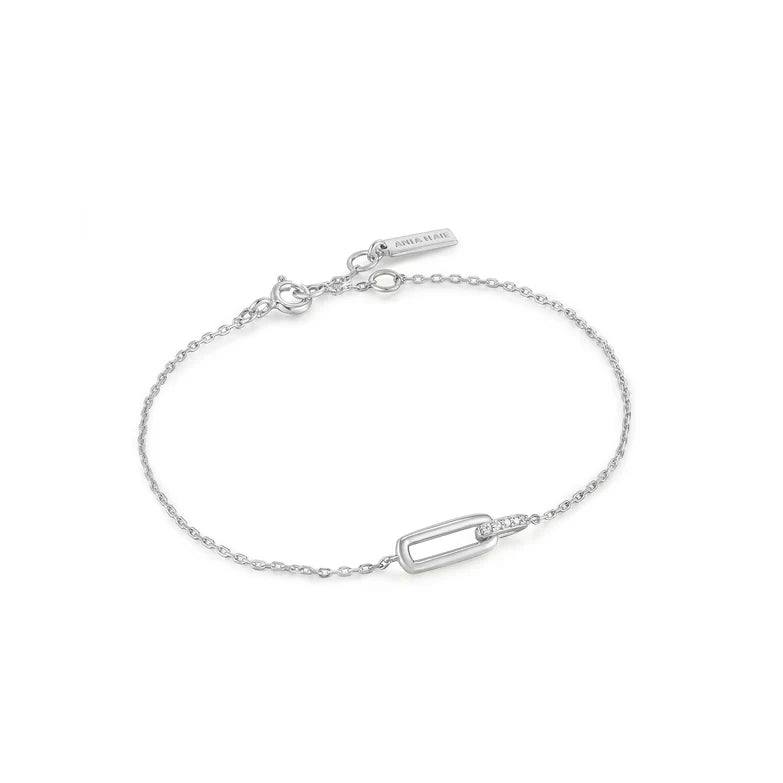 Silver Glam Interlock Bracelet by Ania Haie