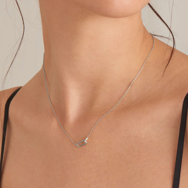 Silver Glam Interlock Necklace by Ania Haie