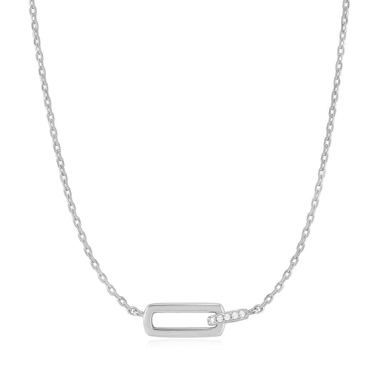 Silver Glam Interlock Necklace by Ania Haie