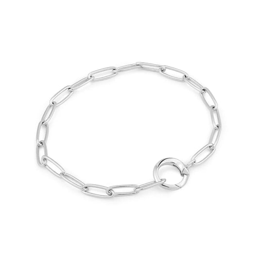 Silver Link Charm Chain Connector Bracelet by Ania Haie