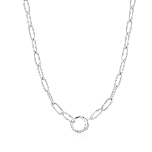 Silver Link Charm Chain Connector Necklace by Ania Haie