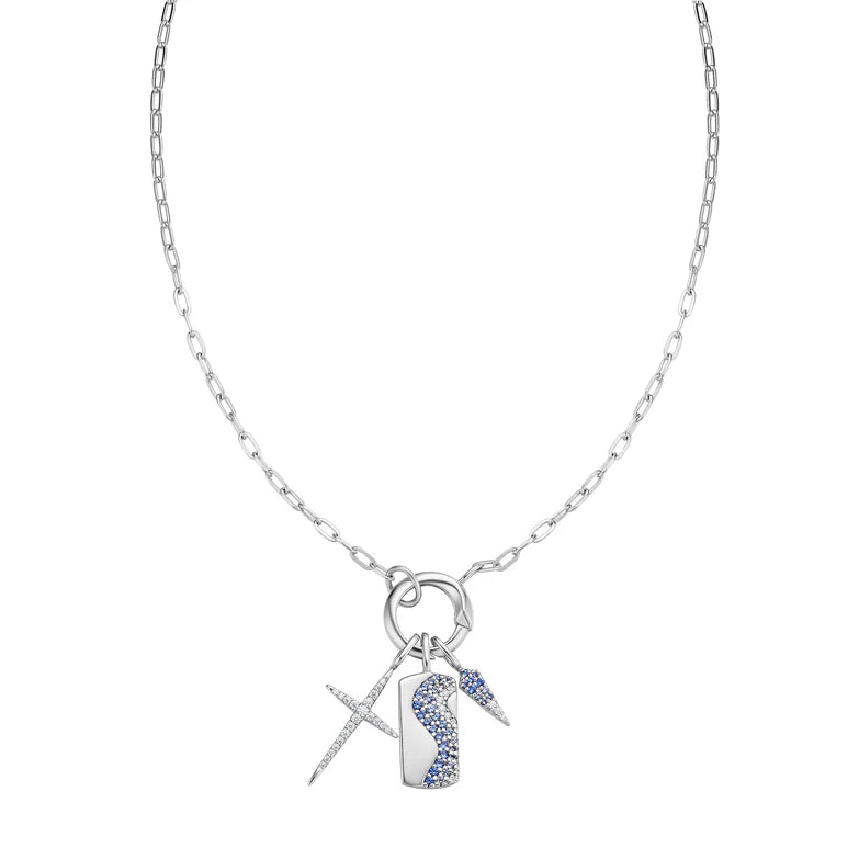 Silver Link Charm Chain Necklace by Ania Haie