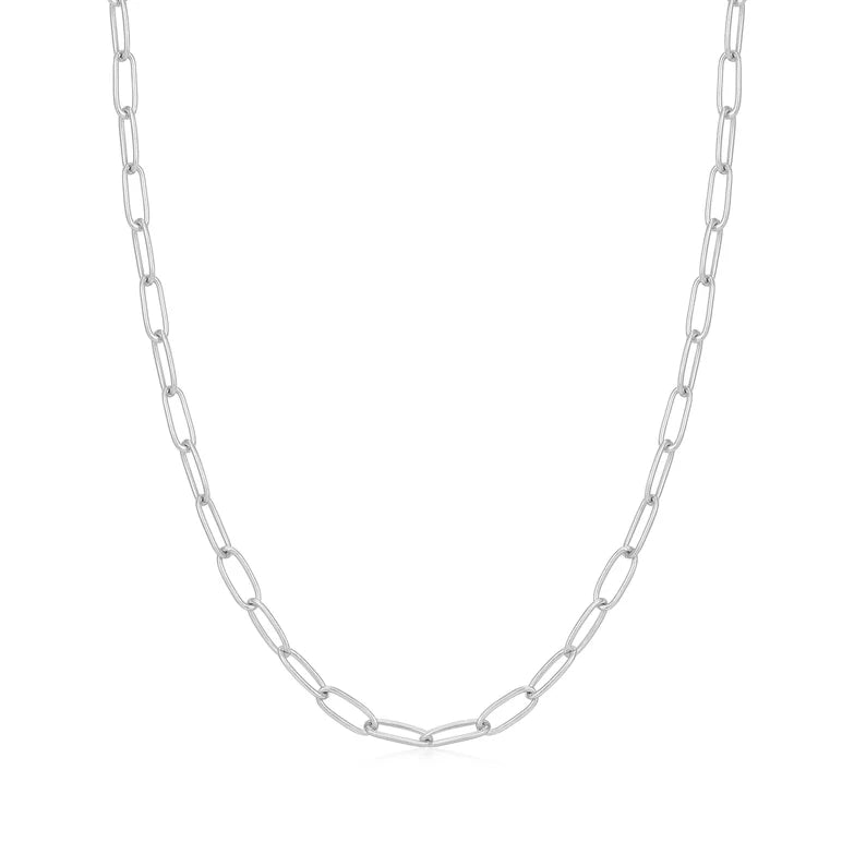 Silver Link Charm Chain Necklace by Ania Haie