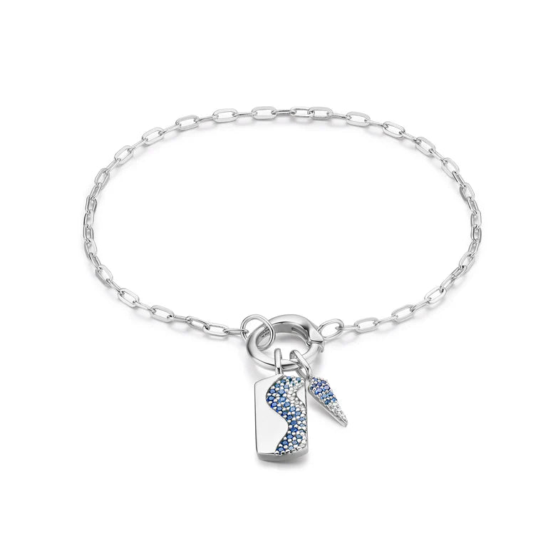 Silver Mini Link Charm Chain Connector Bracelet by Ania Haie