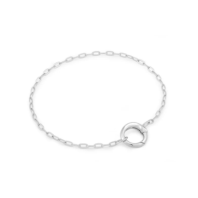 Silver Mini Link Charm Chain Connector Bracelet by Ania Haie