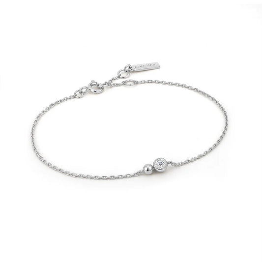 Silver Orb Sparkle Chain Bracelet by Ania Haie