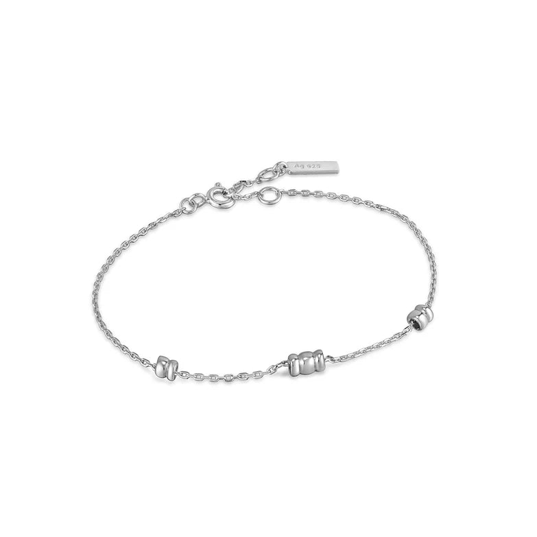 Silver Smooth Twist Chain Bracelet by Ania Haie