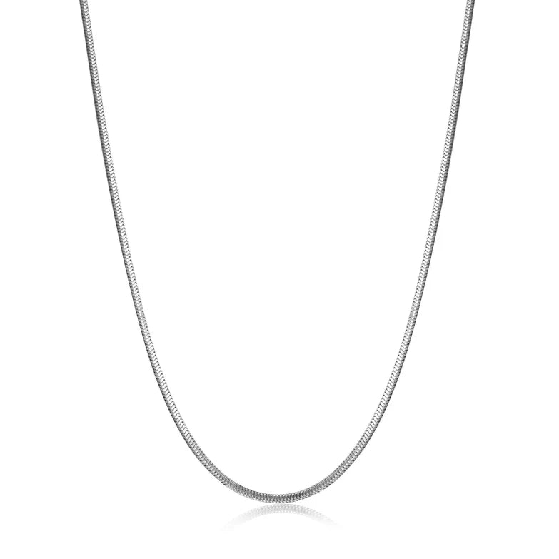 Silver Snake Chain Necklace by Ania Haie