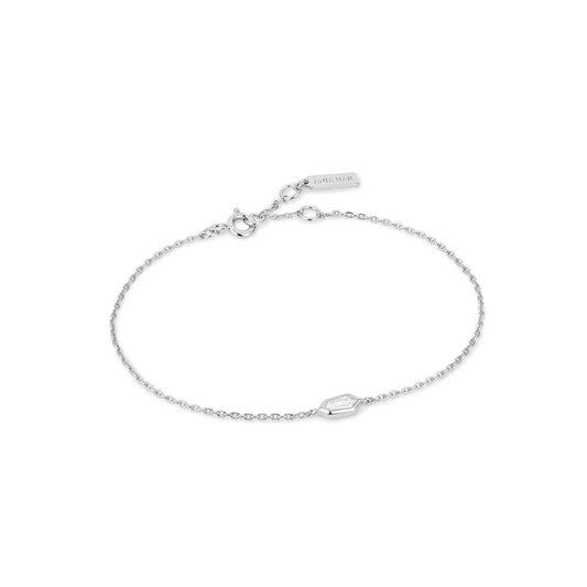 Silver Sparkle Emblem Chain Bracelet by Ania Haie