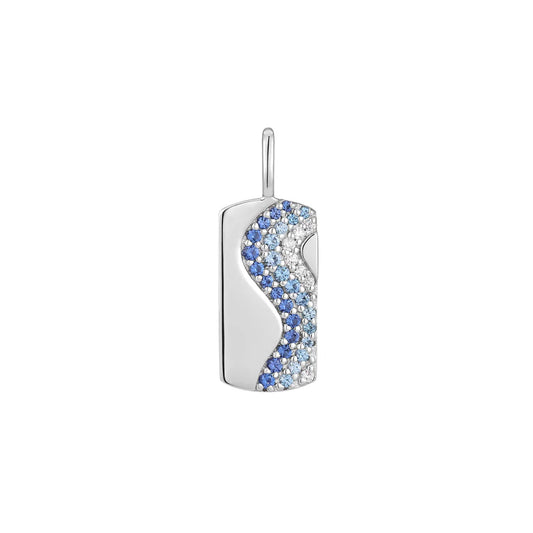 Silver Wave Blue Sparkle Charm by Ania Haie