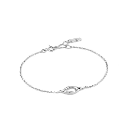 Silver Wave Link Bracelet by Ania Haie