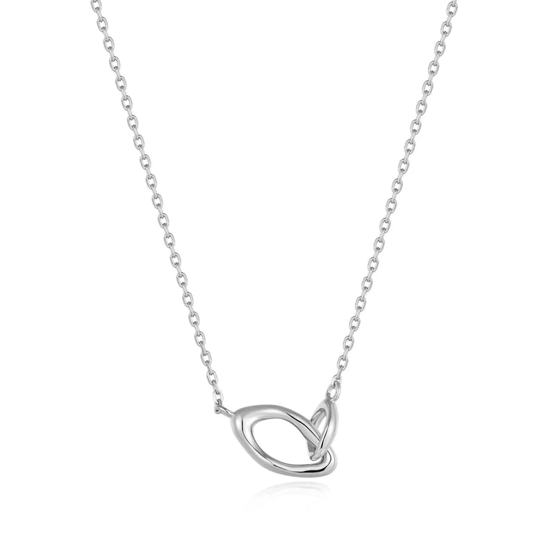 Silver Wave Link Necklace by Ania Haie