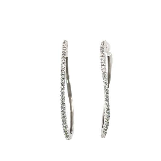 2ct stylish lab diamond hoop earrings by Jewelery4u