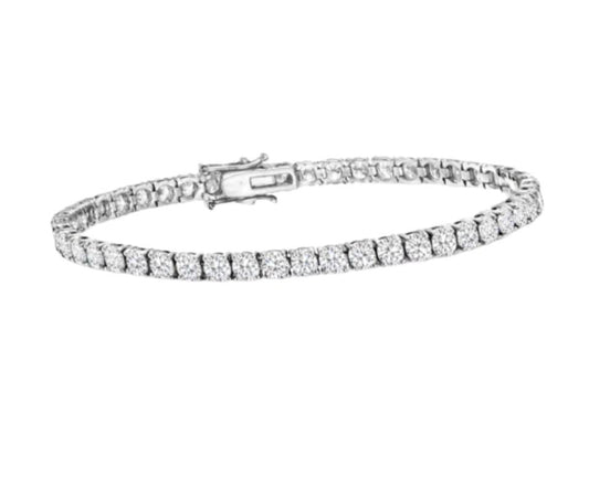 bracelet sterling silver moissanite diamonds tennis 4