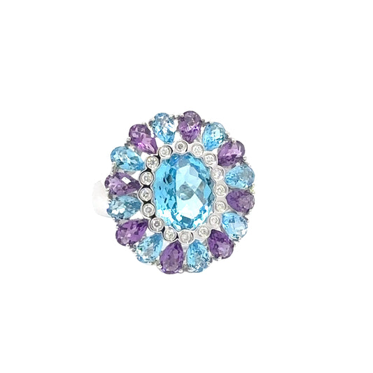 Miami Gemstone Cocktail Ring