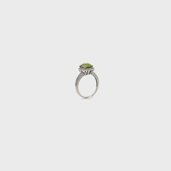 Birthstone gemstone gold diamonds rings Peridot Video