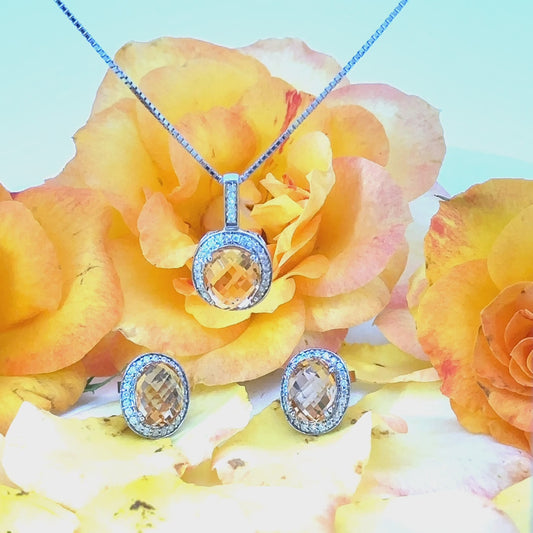 Citrine Gemstone Jewelry Set